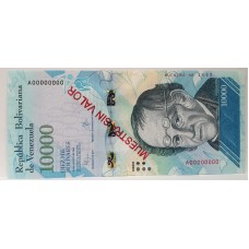 VENEZUELA 2016 . TEN THOUSAND 10,000 BOLIVARES BANKNOTE . SPECIMEN